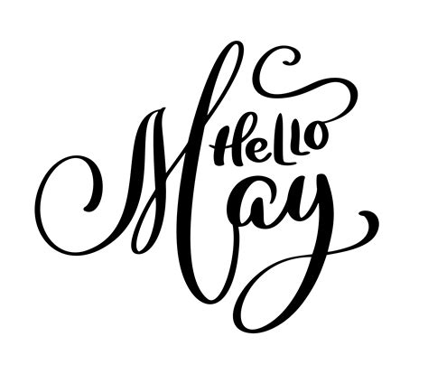 Hello May handwriting lettering design 371204 Vector Art at Vecteezy