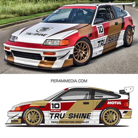 HONDA CRX livery design #crx #hondacrx #liverydesign #carwrap #carwrapping #kanjostyle # ...