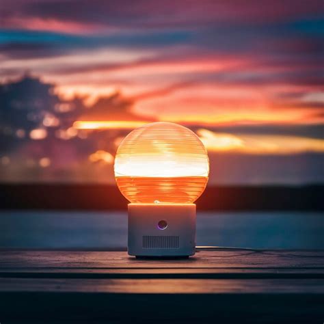 Premium Photo | Aesthetic background with light sunset projector lamp