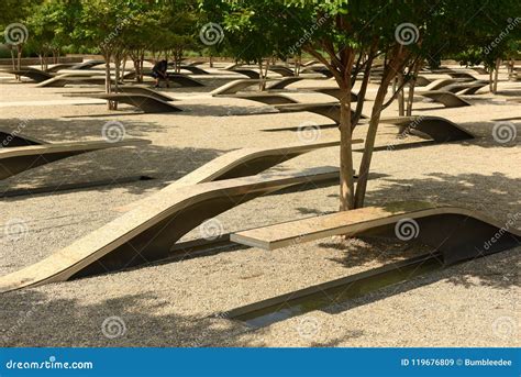 Washington, DC - June 01, 2018: the Pentagon Memorial Features 1 Editorial Stock Image - Image ...