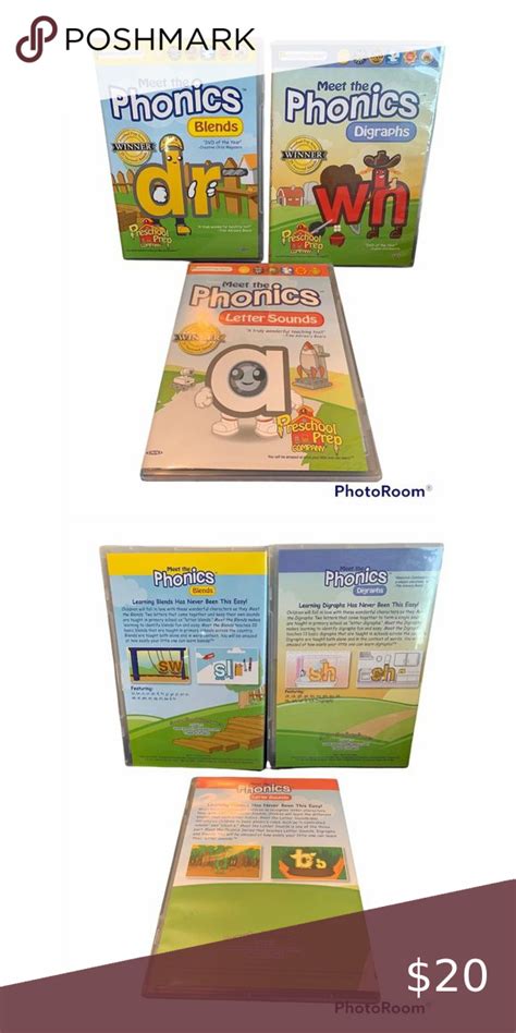 Preschool Prep 3 DVD Set LOT Meet The Phonics, Blends- Letter Sounds ...