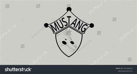 Mustang Horse Logo White Background Stock Illustration 2073958130 ...