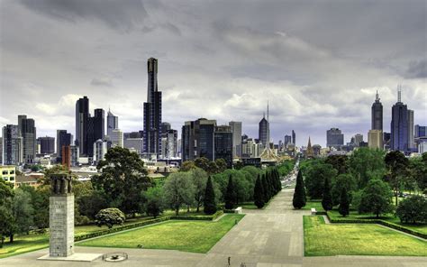 Download Building Park Skyscraper Australia Man Made Melbourne HD Wallpaper