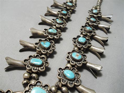 Authentic Vintage Native American Navajo Huge Turquoise Sterling Silve ...