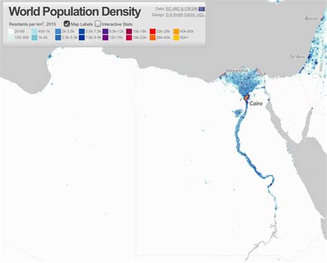 Population density map of Egypt. : r/MapPorn