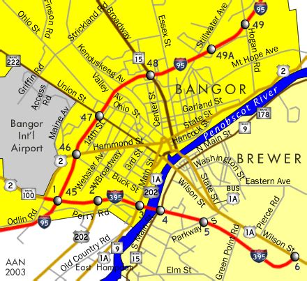 Bangor City Map - bangor maine • mappery