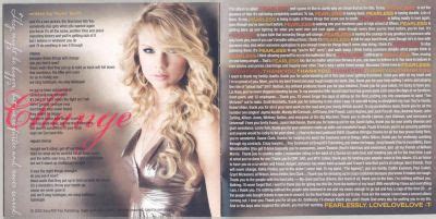 Taylor Swift Fearless Album Booklet