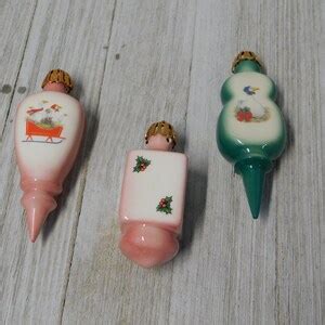 Vintage Ceramic Christmas Ornament. Set of 3 - Etsy