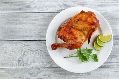 Appetizing Grilled Chicken on White Plate Stock Photo - Image of delicious, american: 99350060