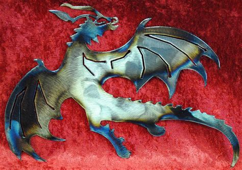 Dragon Flying Dragon Metal Dragon Wall Art Fantasy Metal | Etsy