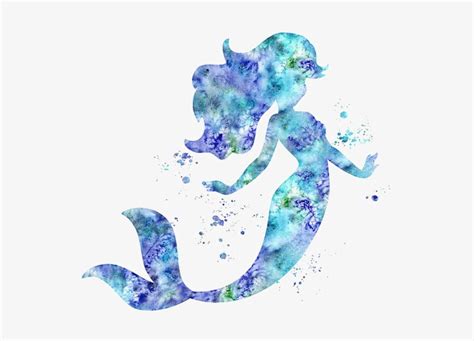 Mermaid Silhouette, Little Mermaid Wallpaper, Mermaid - Transparent ...