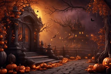 Gothic Halloween Wallpaper Graphic by mimishop · Creative Fabrica