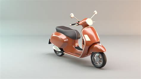 Vespa Scooter Model - TurboSquid 1511375