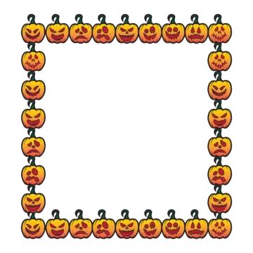 Halloween Frames Vector, Halloween, Pumkin, Pumkin Head PNG and Vector with Transparent ...