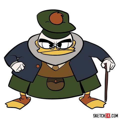 How to draw Flintheart Glomgold Disney Ducktales, Guided Drawing, Antagonist, Cartoon Characters ...