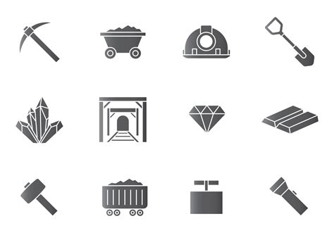 Mining Icons 152697 Vector Art at Vecteezy