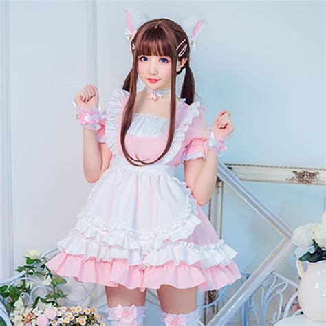 Japanese Kawaii Pink Classic Maid Dress SD00090– SYNDROME - Cute Kawaii ...