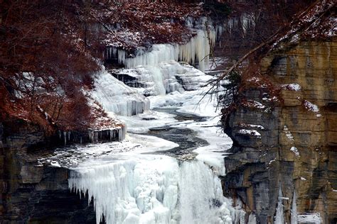 Icy waterfalls Photograph by Paul Ge - Fine Art America