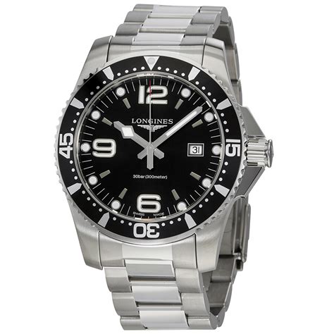 Longines HydroConquest Black Dial Men's Watch L38404566 - HydroConquest - Longines - Watches ...