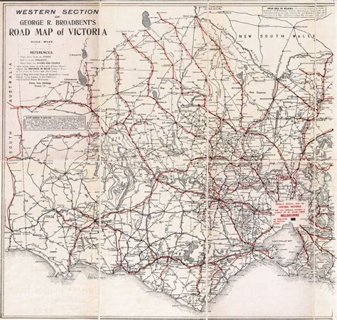 Western section of George R. Broadbent's road map of Victoria [early 20th century] | Map of ...