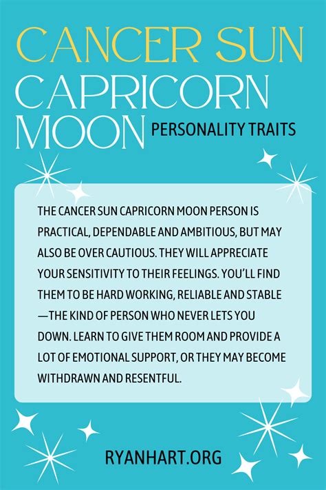 Cancer Sun Capricorn Moon Personality Traits | Ryan Hart