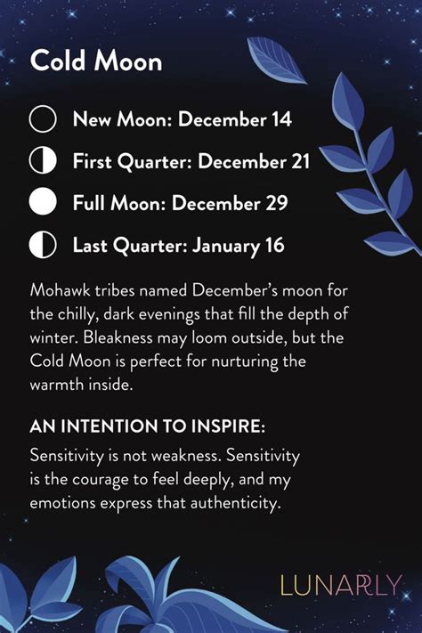 Cold Moon Dates 2020 | New Moon Ritual | Cold Moon Meaning | Cold Moon Illustration | Moon ...