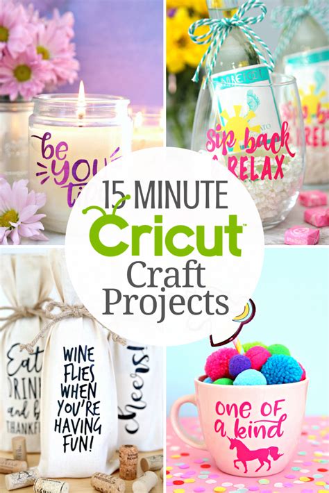 15 Minute Cricut Craft Projects - A fabulous collection of Cricut crafts you can make in 15 ...