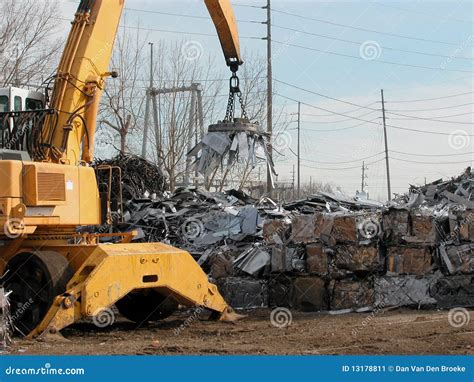 Crane with magnet stock image. Image of ecology, corroded - 13178811