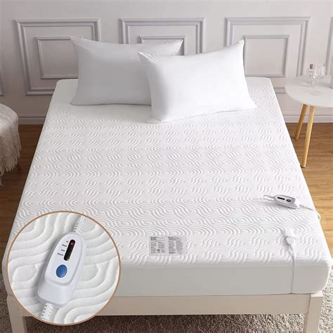 Haperlare King Size Heated Mattress Pad Dual Control, Air Layer Breathable Electric Heating ...