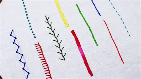 10 Basic Stitches | Hand Embroidery For Beginners - YouTube