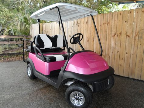 Pink golf carts