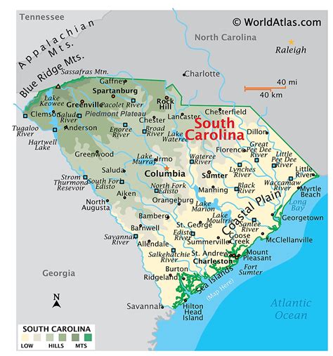 South Carolina Maps & Facts - World Atlas