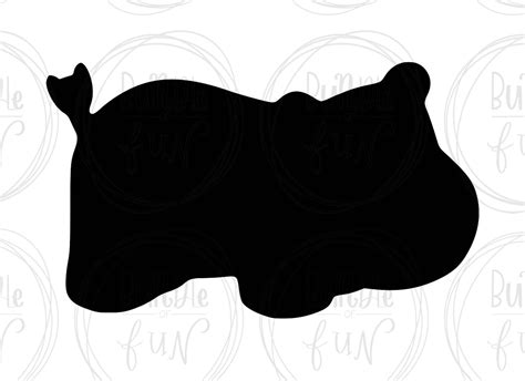 Hippo Silhouette Vector Image with SVG eps pdf png pdf | Etsy