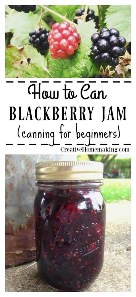 Canning Blackberry Jam - Creative Homemaking