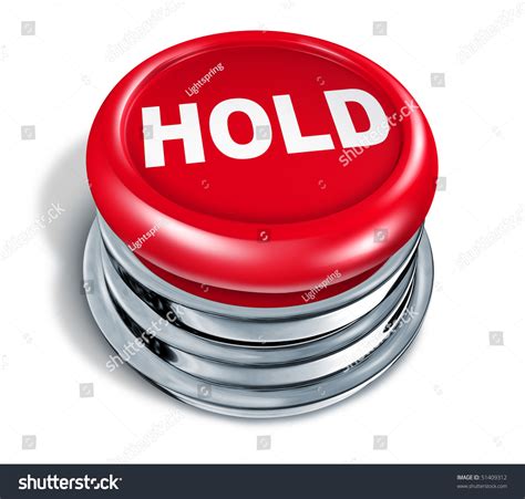 Hold Button Isolated On White Background Stock Photo 51409312 ...