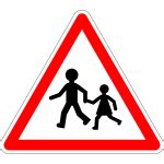 School crossing sign vector clip art | Free SVG