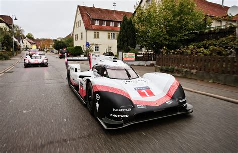 Le Mans-winning Porsches racing cars driven on public roads