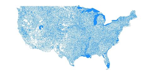 Gorgeous Map Shows the United States as Only Bodies of Water