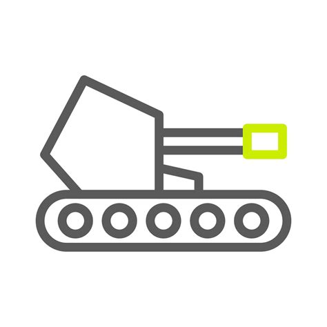 tank icon duocolor grey vibrant green colour military symbol perfect ...