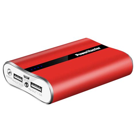 PowerMaster Portable Power Bank 12000 mAh Two USB Charging Ports with LED Flashlight And Charge ...