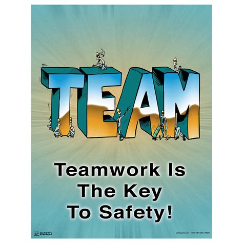 Safety Poster - Team Teamwork Is The Key To Safety! - CS468487