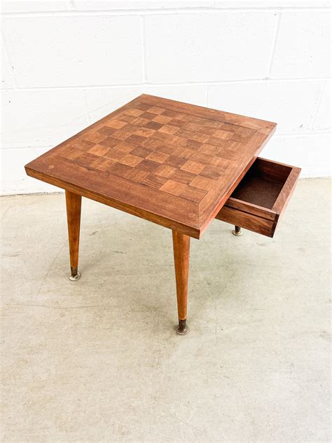 Midcentury Chess Board Table Hand Made – Portland Revibe