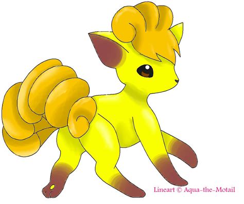 Shiny Vulpix :colored: by MistrissTheHedgehog on DeviantArt