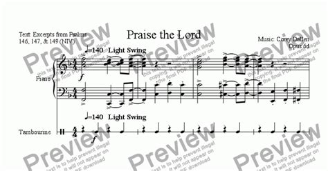 Praise the Lord - Download Sheet Music PDF file