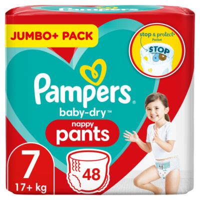 Pampers Baby-Dry Size 7 Nappy Pants Jumbo+ Pack 48 Pack : My ...