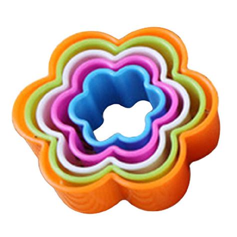 Flower Plastic Rainbow 5pc Cookie Cutter Set – Horoeka House LTD