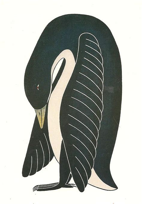 Inuit Art—Part II: Young Goose Preening | Inuit art and Stenciling