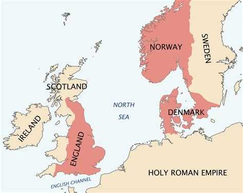 North Sea Empire 1013-1042 (also known as the Anglo-Scandinavian Empire) : r/MapPorn