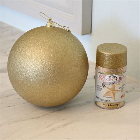 Quick Tricks: Christmas Decor Paint Projects | Giant christmas ornaments, Gold christmas ...