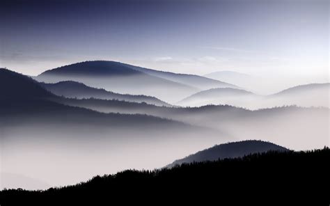 Daily Wallpaper: Foggy Hills | I Like To Waste My Time